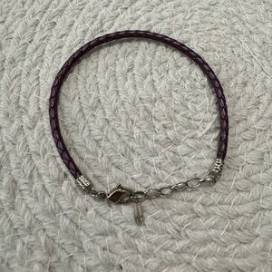 Purple leather Chamilia bracelet